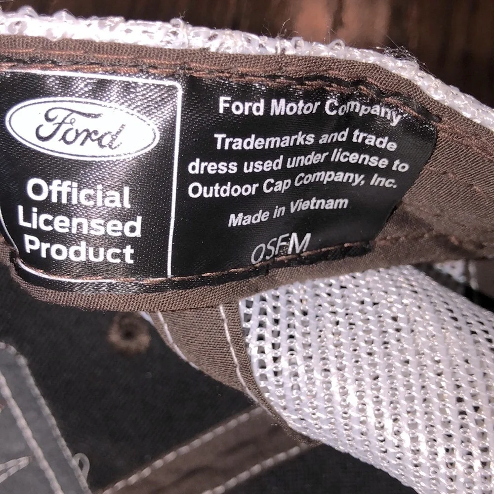 FORD brown and mesh trucker hat one size fits most